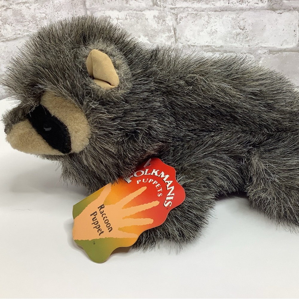 Folkmanis Puppet Baby Raccoon Full Body Plush Stuffed Animal Hand Puppet New NWT